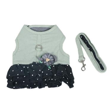 Imagem de Coleira Peitoral Saia Com Guia Cachorro Gato Pequeno Porte