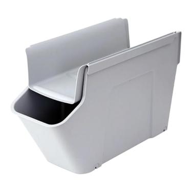 Imagem de Fenteer Carrinho de armazenamento para escritório, caixa de armazenamento para bolsas com rodas, suporte multifuncional e prático para bolsas de mão para sala, Cinza