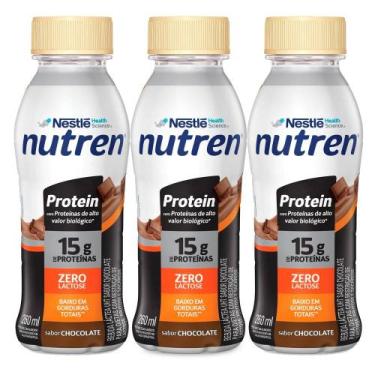 Imagem de Kit 3 Bebida Láctea Nutren Protein com 15g de Proteínas Sabor Chocolat