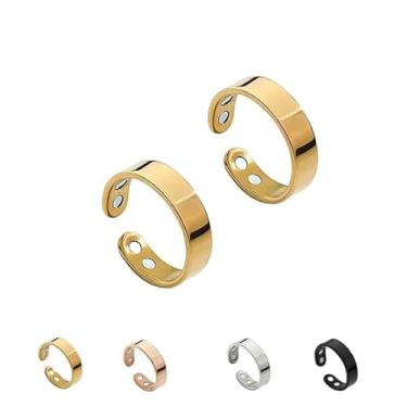 Imagem de Anel de enxaqueca anéis ajustáveis de aço inoxidável vitalidade linfática, anéis ultra fortes, alívio da ansiedade, joias para melhor saúde do sono, presentes para mulheres e homens, Aço inoxidável