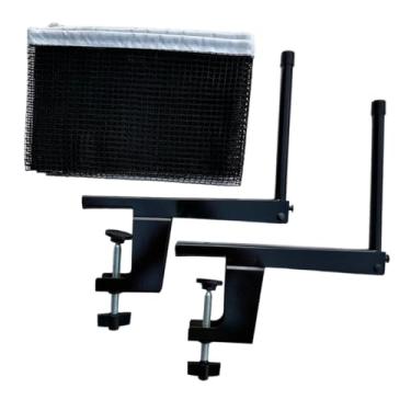 Imagem de Colaxi Rede de pingue-pongue com grampos, parafusos nos suportes, conjunto de postes de clipes para rede de tênis de mesa, peças para prática