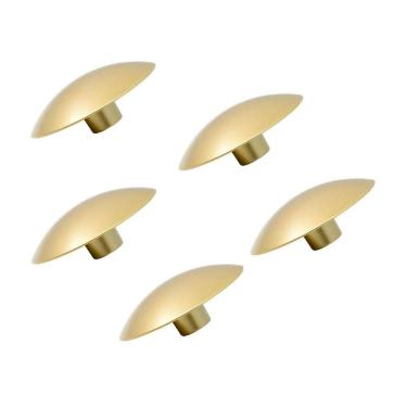 Imagem de Kit 5 Puxador Orion 33X20Mm Zen Dourado Fosco Zp1883.955.