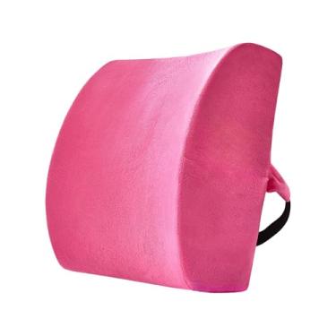 Imagem de FashionCha Travesseiro de apoio para as costas, alça ajustável versátil, espuma de memória, encosto confortável para sofá, cadeiras de escritório para jogos e, Rosa Vermelha
