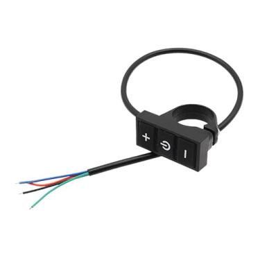 Imagem de Generic Interruptor de exibição de bicicleta elétrica Interruptor do medidor de velocidade para configuração de marcha operacional Botão liga/desliga preto