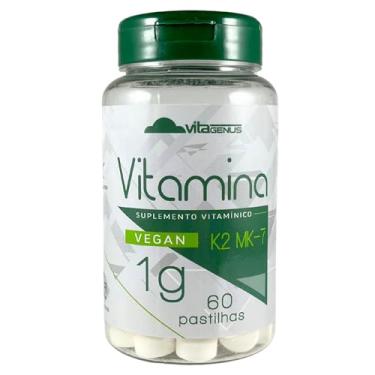 Imagem de Vitamina K2 MK-7 60 Comprimidos Vitamina K2 MK7 Suplemento em Comprimidos Pureza Técnica VitaGenus