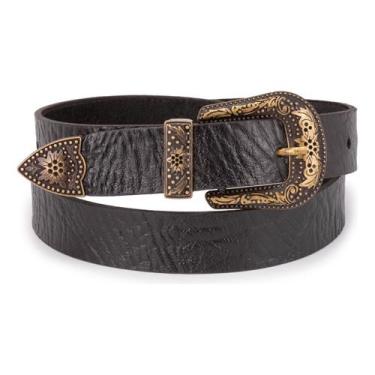 Imagem de Cinto Feminino Country 3cm Boiadeira 100% Couro Legítimo - Ello Griff,