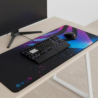 Imagem de Mouse Pad Gamer Extra Grande XL 90x40cm – Superfície Speed Rápida e Precisa, Bordas Costuradas e Seladas, Base Antiderrapante em Borracha, Tapete para Teclado e Mouse, Jogos e Escritório