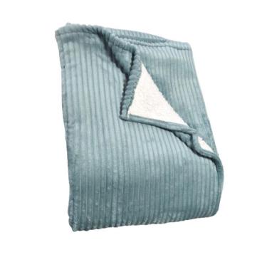 Imagem de Cobertor Casal Verde Dyuri Com Sherpa 1,80X2,20