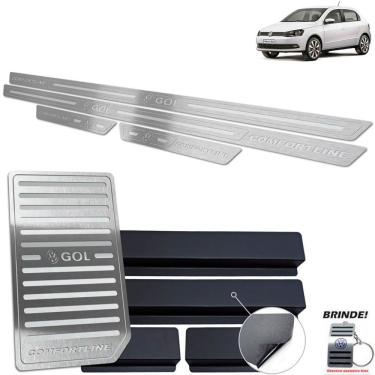 Imagem de Descanso + Soleira Gol Comfortline G6 G7 Prata Baixo Relevo