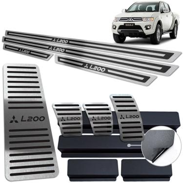 Imagem de Soleira Pedaleira Descanso L200 triton 2008/2017 Manual Preto AR