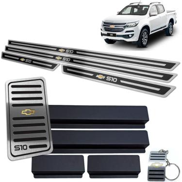 Imagem de Descanso De Pé + Soleira S10 2017 A 2020 Preto Alto Relevo