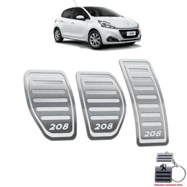 Imagem de Pedaleira Peugeot 208 Manual 2013 Até 2020 Aço Inox