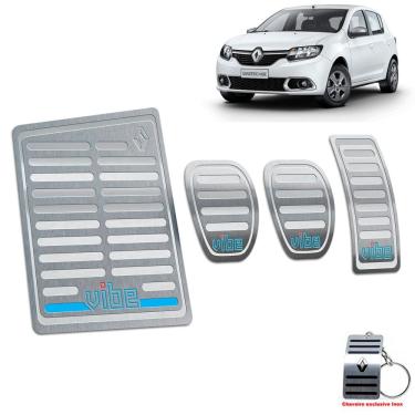 Imagem de Descanso + Pedaleira Renault Sandero Vibe 2018 2019 Prata