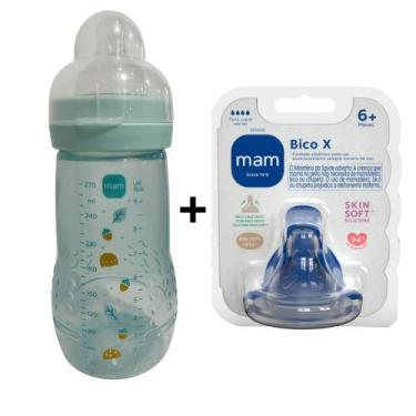 Imagem de Kit Mamadeira+Bico X MAM Easy Active 270ml e Bico +6 Meses - COR: VERD