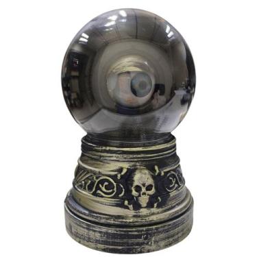 Imagem de Bola Cristal Olho Magico Hallowen Acende Mexe Som Campainha Medo Susto
