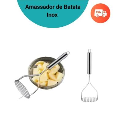 Imagem de Amassador Espremedor de Batata Inox Legumes e Feijão Aço Inox Reforçad
