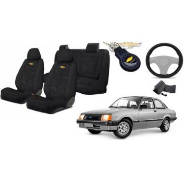 Imagem de Jogo Capas Tecido Exclusivas para Bancos Chevette 1973-1994 + Volante 