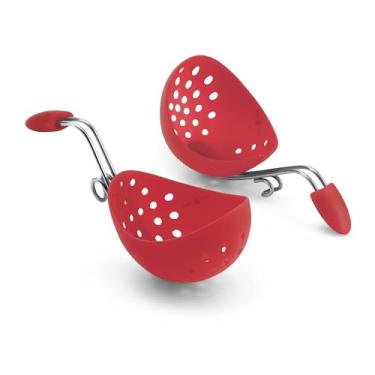 Imagem de Cuisipro Conjunto de 2 ovos de silicone para ovos poché, vermelho