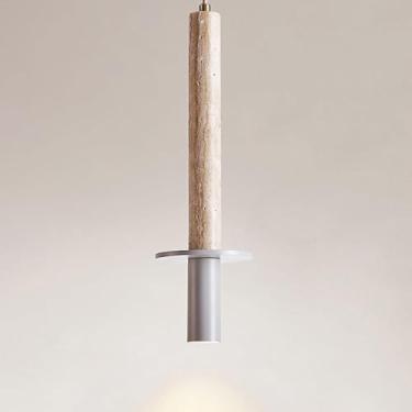 Imagem de Luminária pendente nórdica de teto, moderna decoração de bar e restaurante, luminária pendente de pedra de caverna amarela, abajur cilíndrico, lustre, holofote, restaurante, bar, sala de jan