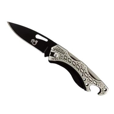 Imagem de Canivete em Aço Inox C/ Abridor Deyu (14,5cm) - ZD-090, Prata