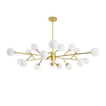Imagem de Lustre G9 Sputnik Abajur Branco Luminárias de Teto Lustres de Metal Luminária Pendente Moderna Compatível com Sala de Jantar Cozinha Sala de Estar Quarto, Decoração Moderna