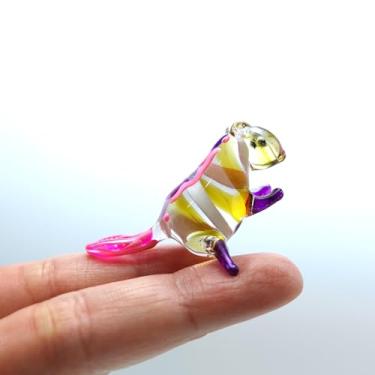 Imagem de Sansukjai Beaver Glass Figurine - Color Glass Sculpture - Forest Miniature Collectible Woodland Animals Art for Forest Lovers & Unique Home Décor Gift (Multi Amber)