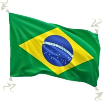 Imagem de Bandeira do Brasil 150 x 90 cm em Tecido 100% Poliester Macio Com Amarras Para Mastro Sacadas Fachadas Paredes Internas e Externas