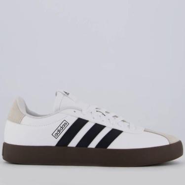 Imagem de Tênis Adidas VL Court 3.0 Branco e Marrom, 39