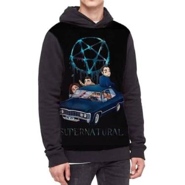 Imagem de Moletom Com Capuz Supernatural Ref:255 - smoke, Preto, P