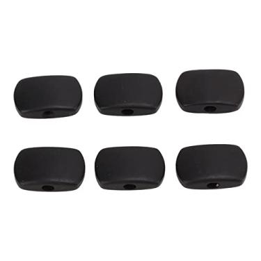 Imagem de RiToEasysports Conjunto de Botões de Afinação de Guitarra, Botão de Cabeça de Máquina de Afinador de Metal de ébano de Longa Duração para Eletrogitars, Decoração Elegante de Cabeça de Guitarra, 6