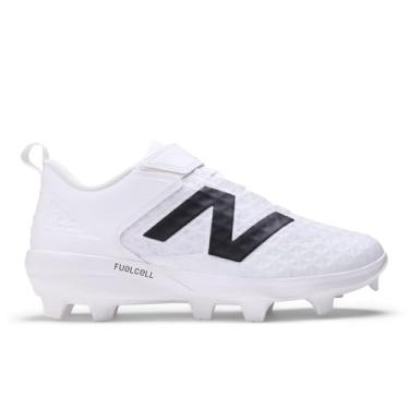 Imagem de New Balance FuelCell 4040 V8 Tênis de beisebol masculino moldado, Branco/Preto, 46