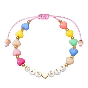 Imagem de Poxtex Presentes de irmã mais velha para meninas, pulseira de irmã mais velha, para crianças, filhas, sobrinhas, roupas combinando, joias para meninas, irmã mais velha, berloque, presentes de