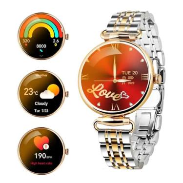 Imagem de SEAWATCHER Relógio inteligente mulheres (discador/atender chamadas), rastreadores de atividade com mais de 100 modos esportivos, 1.28" HD Touchscreen Fitness Watch para Android iOS