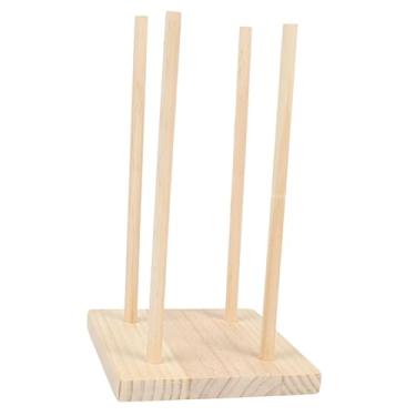 Imagem de Sclmgo Organizador de Fitas de Madeira, Suporte de Armazenamento, Prateleira de Armazenamento de Linhas, Fita Washi, Sala de Costura, Artesanato, Gancho de C, S