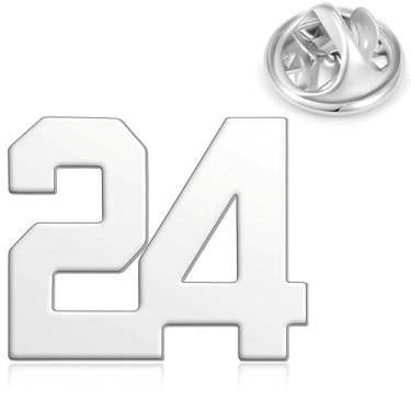 Imagem de HONEY BEAR 1 peça número de dígito masculino feminino 1/4/5/6/9/10/12/18/21/24 um/quatro/cinco/seis/nove alfinetes de lapela colarinho crachá broches para negócios casamento presente de formatura