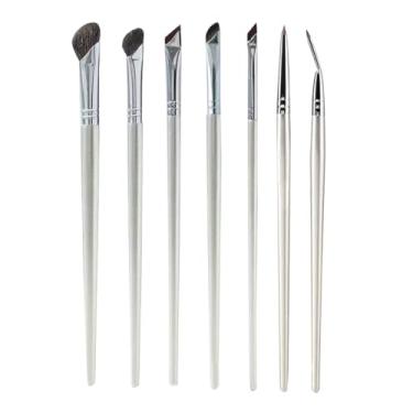 Imagem de Conjunto de pincéis de delineador, 7 peças, em formato de foice, ultrafino, inclinado para sobrancelha e corretivo Pro Tool