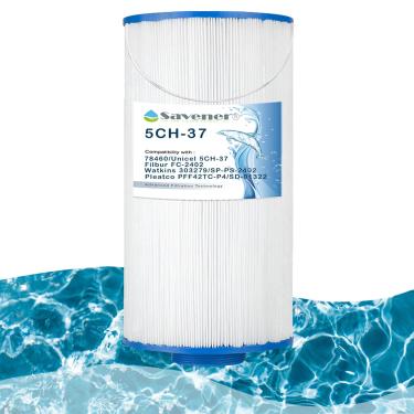 Imagem de Savener Cartucho de filtro de spa para banheira de hidromassagem 5CH-37 303279, substitui Watkins 303279, Filbur FC-2402, 78460, PFF42TC-P4, Unicel 5CH-37, SD-01322, SP-PS-2402, LSX 1057, 1 1/5.. 1 cm