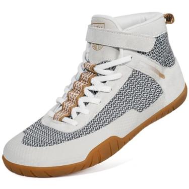 Imagem de Hsyooes Tênis esportivo masculino de luta livre, Bege, 13 Wide