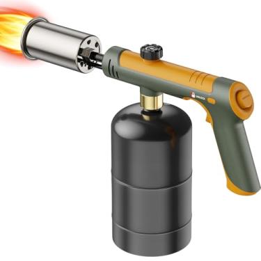Imagem de TONYFUL Tocha de propano potente, tocha de cozinha para cozinha, iniciante de fogueira culinária, lanterna ajustável para grelhar bifes, churrasco, capina (tanque de propano não incluído)