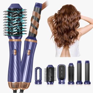 Imagem de Escova para secador de cabelo trylater, modelador removível 6 em 1