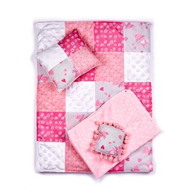 Imagem de DreamWorld Collections - Quilt - 4 Piece 18 inch Doll Bedding Set - Fits Doll and Other 18 inch Dolls (Dolls not Included)