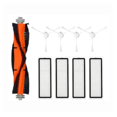 Imagem de Compatible With Dreame D10 Plus RLS3D Compatible With Xiaomi D10 Plus Robot Vacuum Cleaner Main Brush Side Brush Hepa Filter Mop Pad Dust Bag Spare Parts(Burgundy)