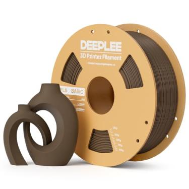 Imagem de DEEPLEE Filamento de impressora 3D PLA Basic de 1,75 mm, filamento de impressão 3D com precisão dimensional +/- 0,02 mm, bem enrolado, sem entupimento, melhor para iniciantes, serve para a maioria das
