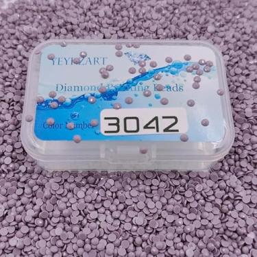 Imagem de YEYKZART 3042 Peças de reposição para pintura de diamante, brocas, contas, brocas, pedras redondas para arte de diamante, cor ausente, 3500 peças