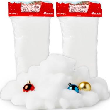 Imagem de Cobertor de neve super realista para ambientes internos falsos. Neve fofa tipo algodão de 30 metros quadrados para o inverno, vila de manto, natal e fácil decoração de Natal. Hipoalergênico, resistente a chamas e ecológico