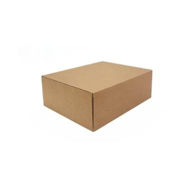 Imagem de Kit Caixas de Papelão para Envios ECommerce 20x16x7 cm, com Papel de Seda Branco resistente e prática para bijuterias, doces, acessórios embalagem segura fácil de montar(50)