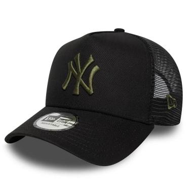 Imagem de Boné New Era 9FORTY A-Frame Trucker New York Yankees Preto-Unissex