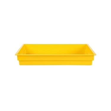 Imagem de Bandeja Plastica Grande Com 4 Presilhas Para Gaiola Viveiro Passaros E Roedores Pet(AMARELO)