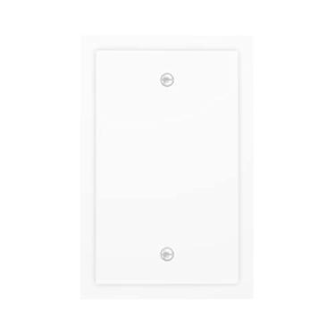 Imagem de Wmhusu Capa de interruptor de luz branca para placa de parede 1 gangue em branco, sem dispositivo, capas de tomada decorativas, placa elétrica para decoração de banheiro e quarto