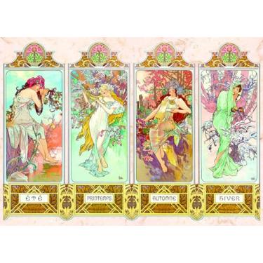 Imagem de EPOCH 54-017 Super Small Piece Jigsaw Puzzle Illustration/Art World Painting Seasonal Flow (15.0 x 20.9 inches (38 x 53 cm) with Glue and Spatula Included Tickets